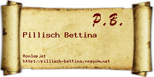Pillisch Bettina névjegykártya